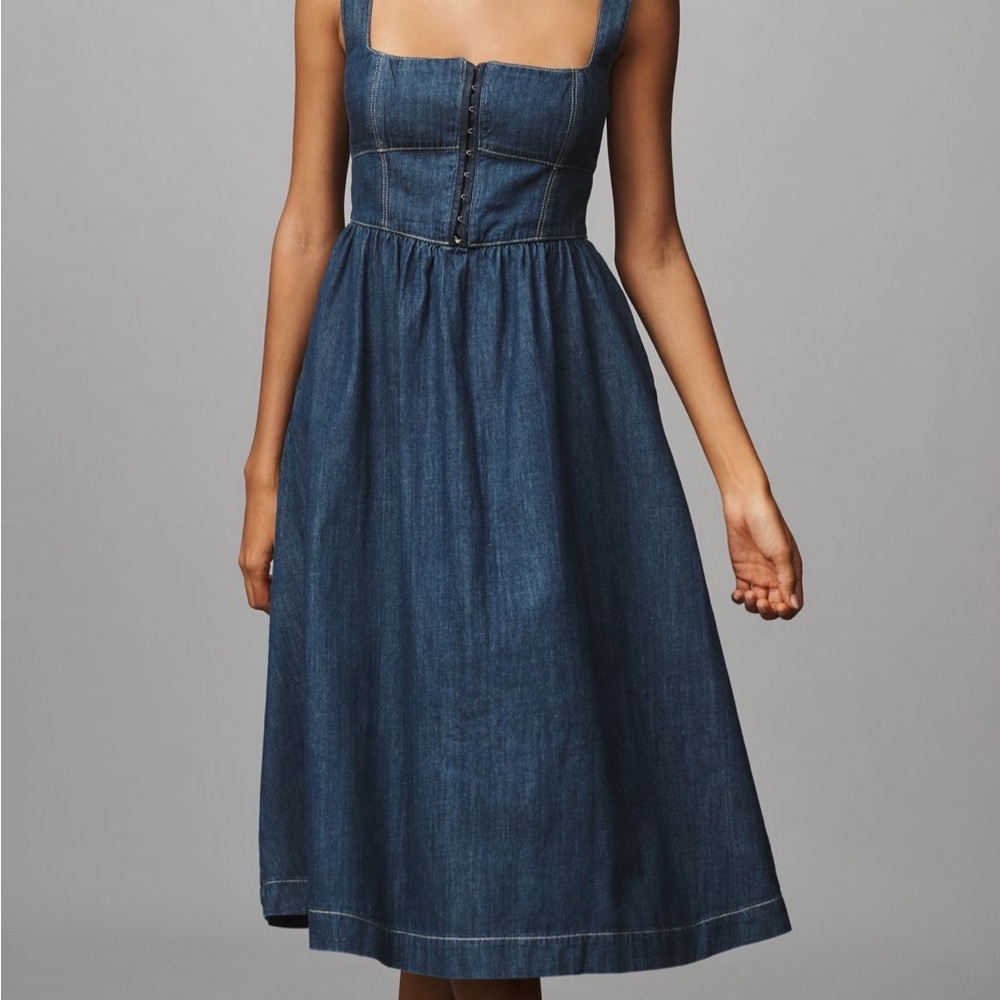 Reformation Denim Tagliatelle Dress (brand new)